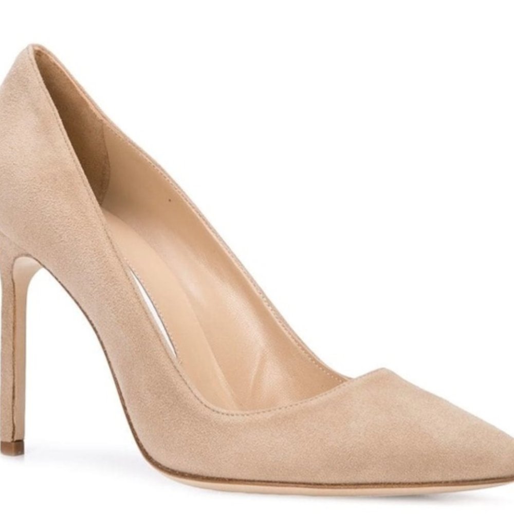 J. Crew Tan Suede Point Toe Pumps Size 10